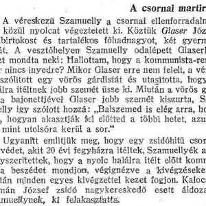 „A magyar zsidók mártíriuma.” (Forrás: Egyenlőség, 1919. 09. 11., 5. o.)

